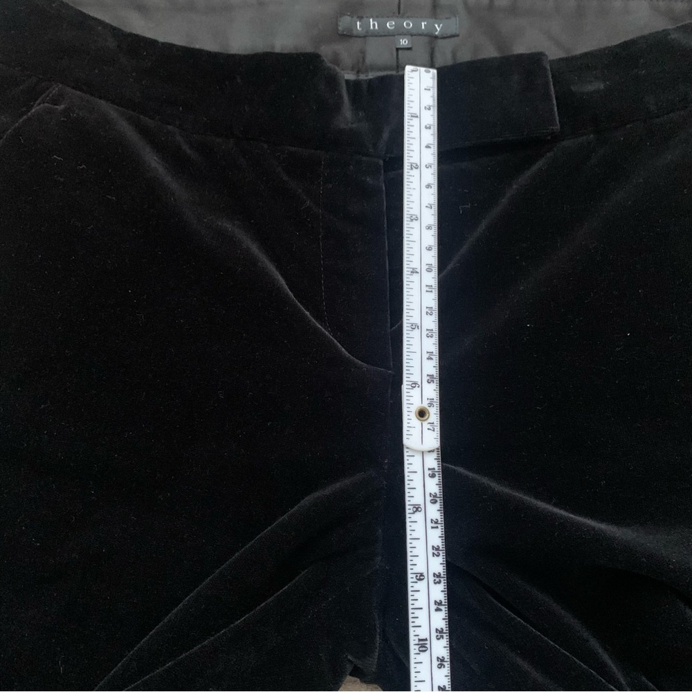 Theory Tara Be velvet beaded embellished black y2k flare pants size 10 - Picture 13 of 13
